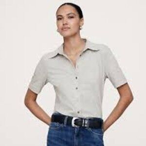 Banana Republic: Silky Cotton Short Sleeve